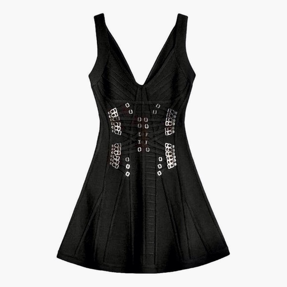 Herve Leger little black dress L - Picture 1 of 7